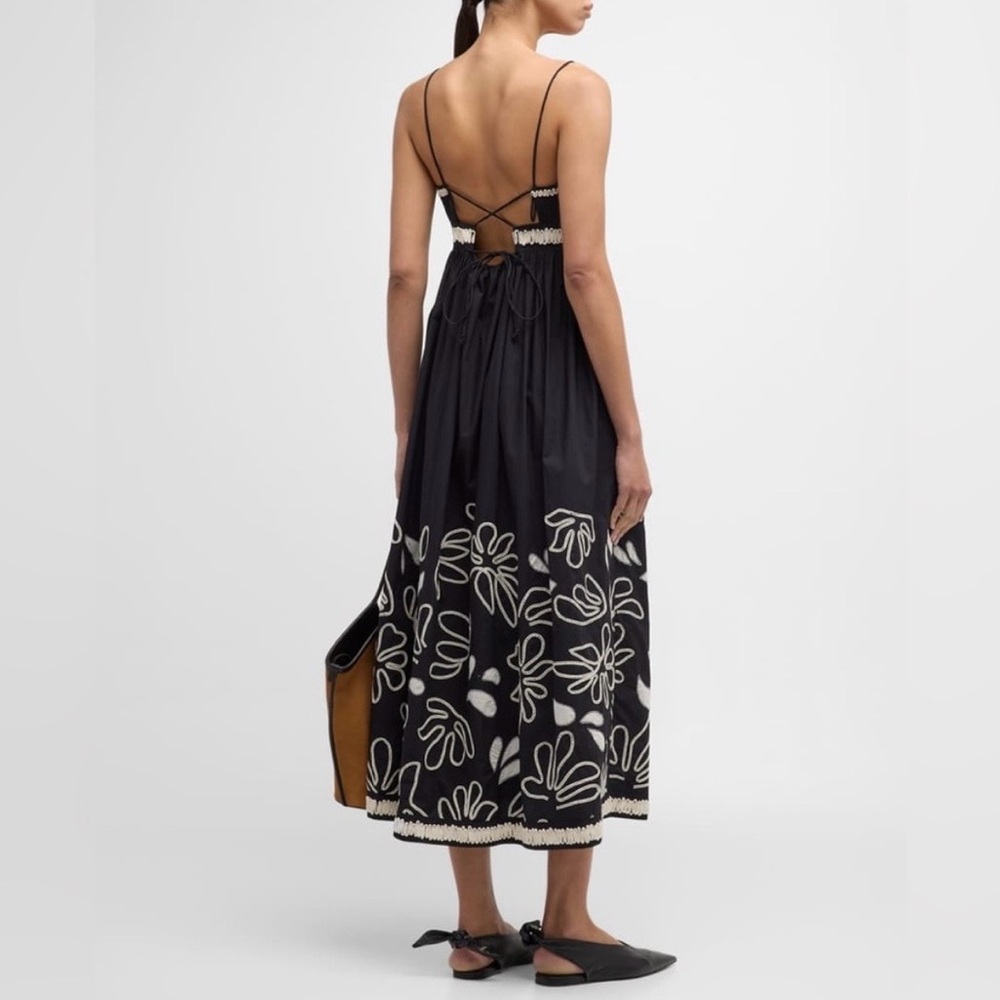 Ulla Johnson New Hollis Embroidered Cotton Long Dress Size 10 - Picture 8 of 16